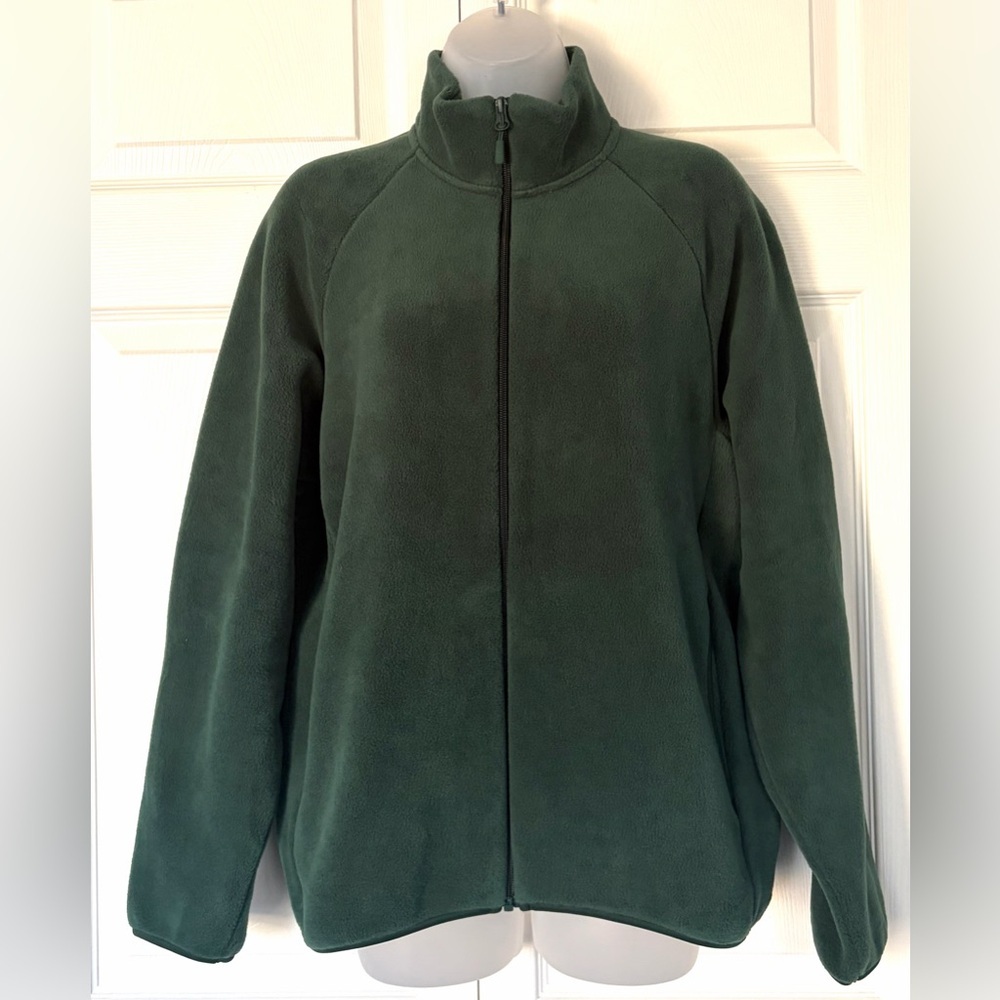 Uniqlo Fleece Full-Zip Jacket Green New size Small Unisex